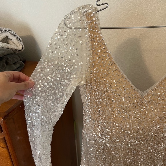 Anna Campbell Wedding Dress - Sydney Long Sleeve Sequin Evening Gown - Picture 6 of 13